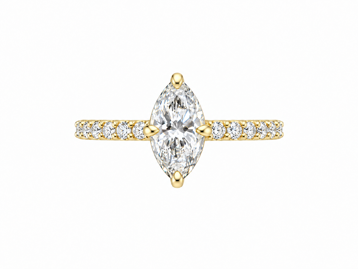 1.25 Carat Marquise Cut Lab Grown Diamond Ring