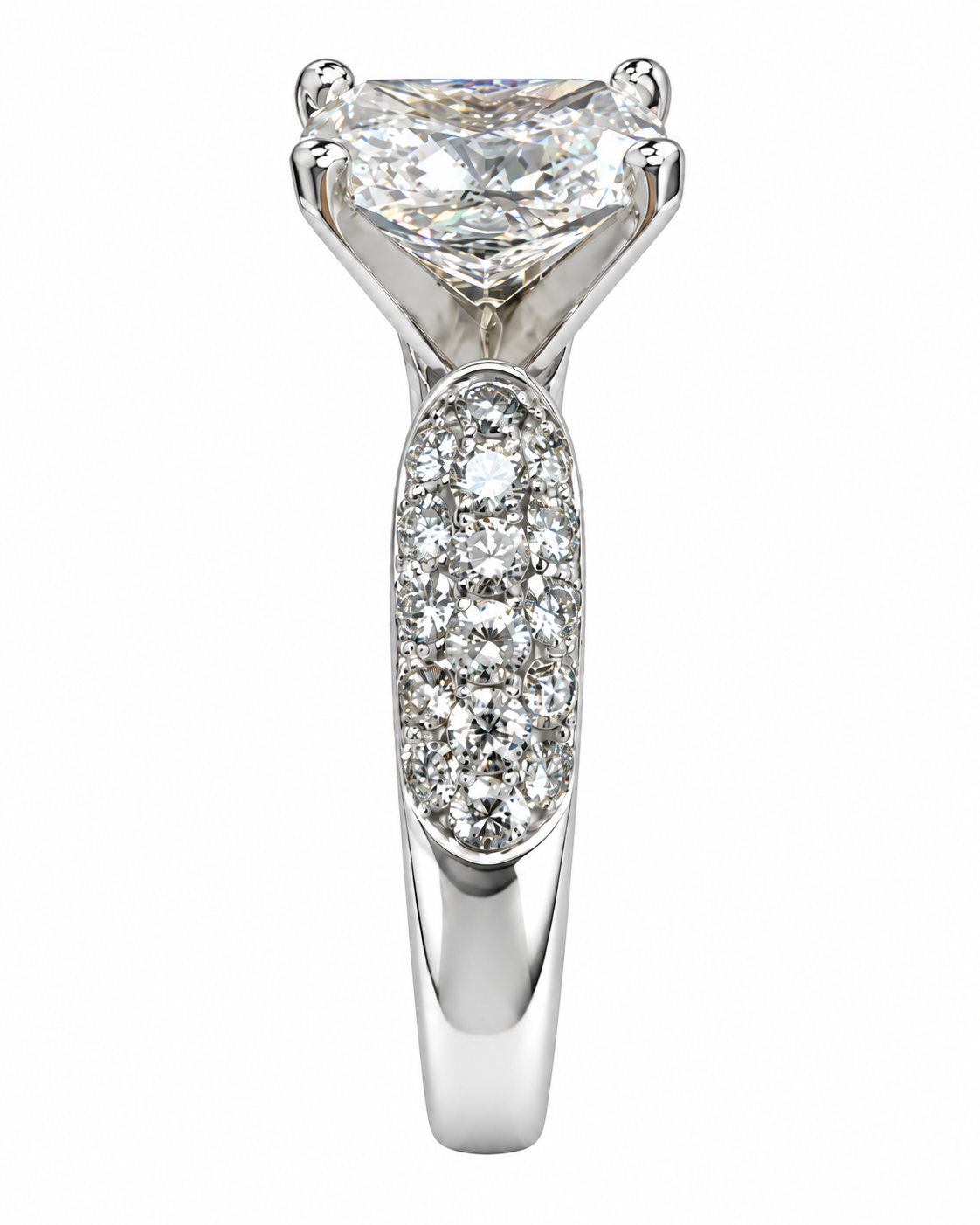 2 Carat Cushion Cut Fancy Lab Grown Diamond Ring