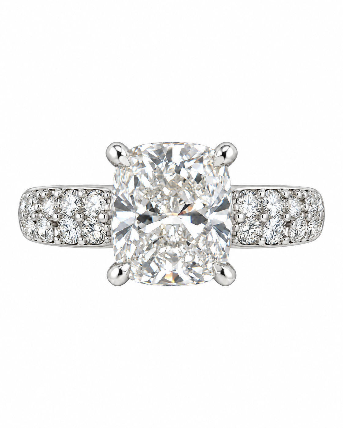 2 Carat Cushion Cut Fancy Lab Grown Diamond Ring