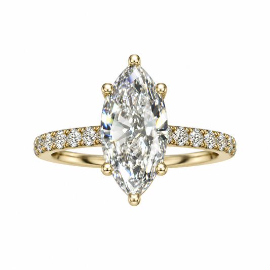 2 Carat Marquise Cut Lab Grown Diamond Ring