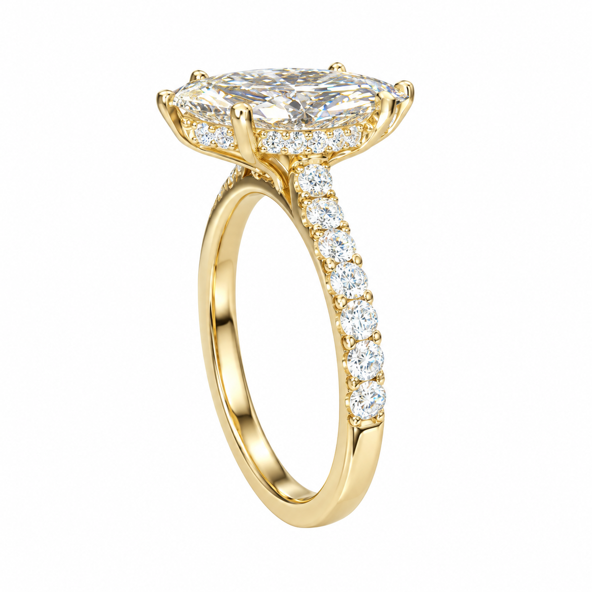 2 Carat Marquise Cut Lab Grown Diamond Ring
