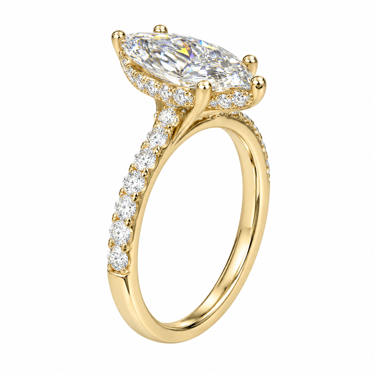 2 Carat Marquise Cut Lab Grown Diamond Ring
