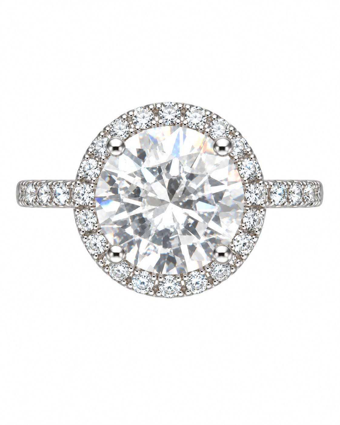 3.5 Carat Round Brilliant Cut Lab Grown Diamond Ring