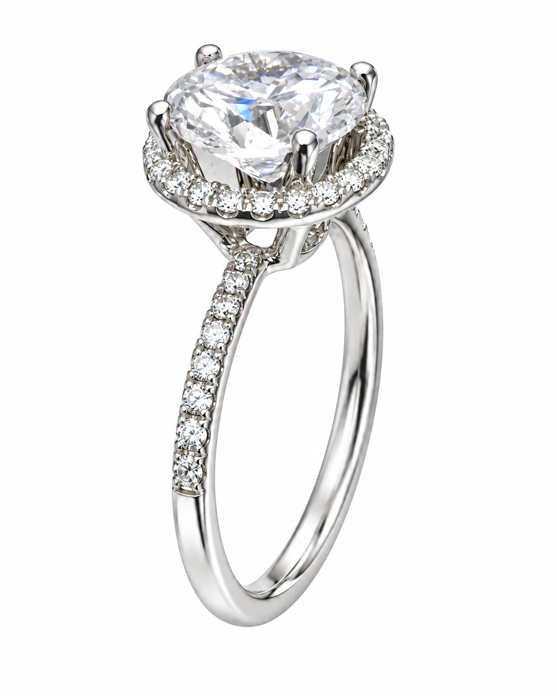 3.5 Carat Round Brilliant Cut Lab Grown Diamond Ring