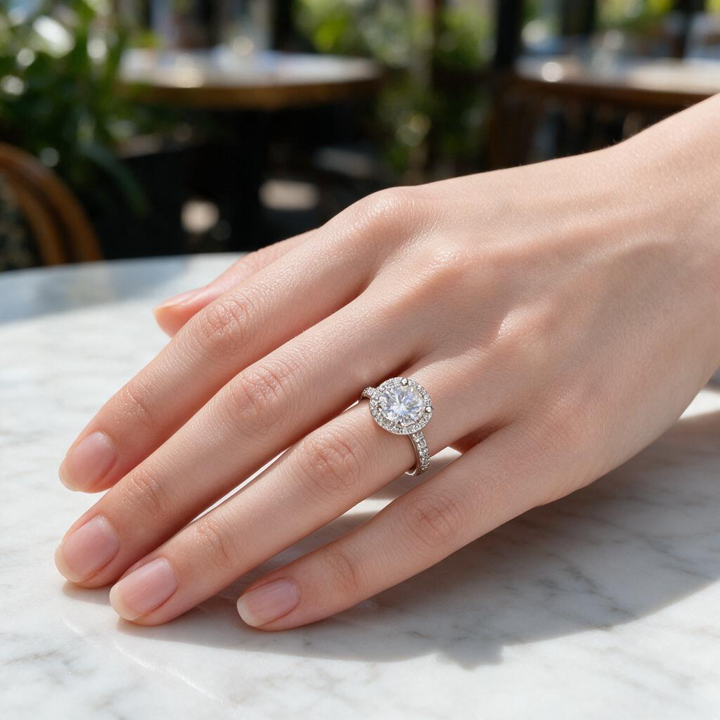 3.5 Carat Round Brilliant Cut Lab Grown Diamond Ring