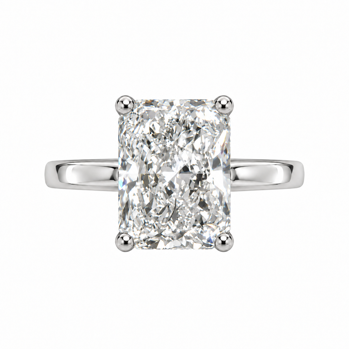 4 Carat Elongated Cushion Cut Lab Grown Diamond Ring