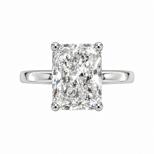 4 Carat Elongated Cushion Cut Lab Grown Diamond Ring