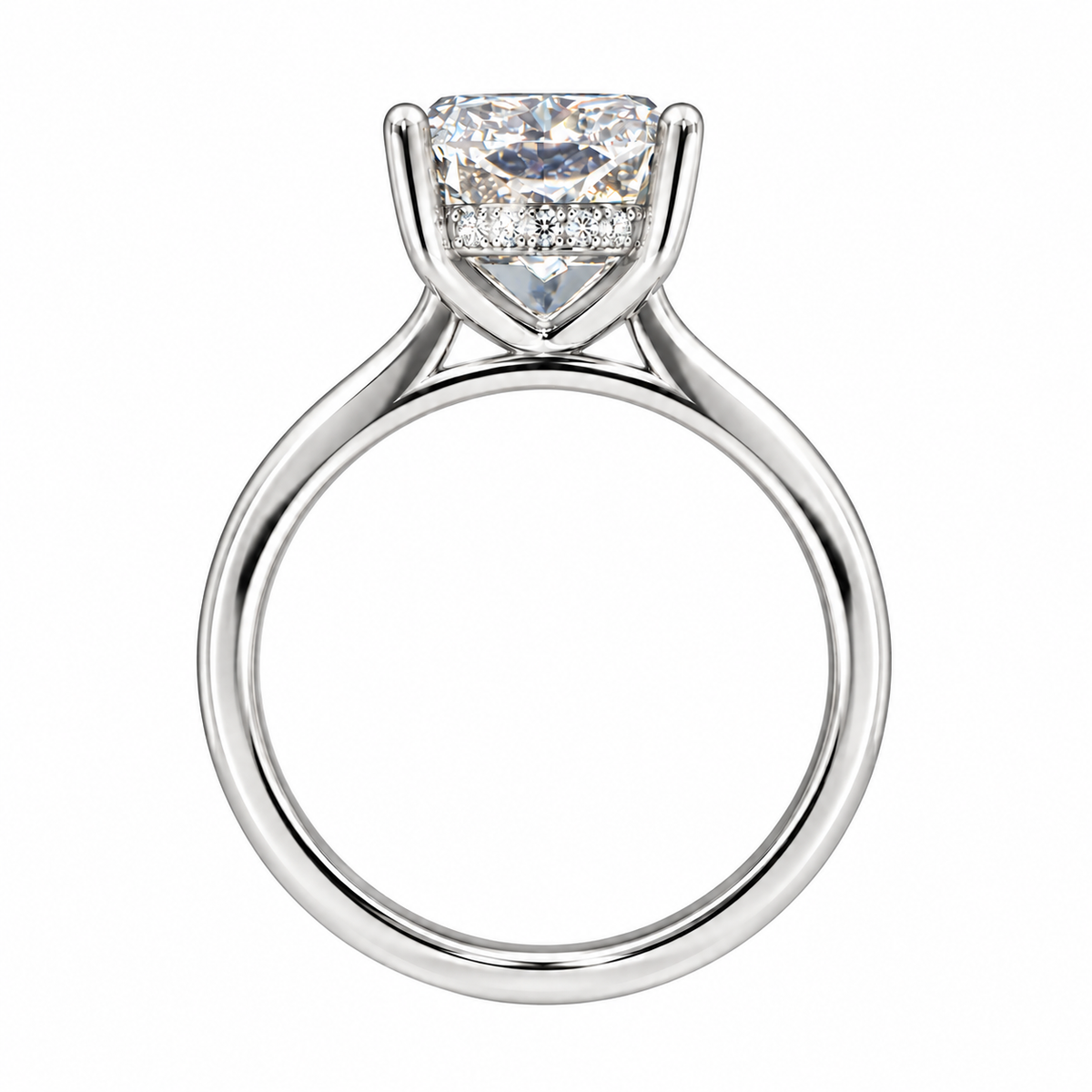 4 Carat Elongated Cushion Cut Lab Grown Diamond Ring