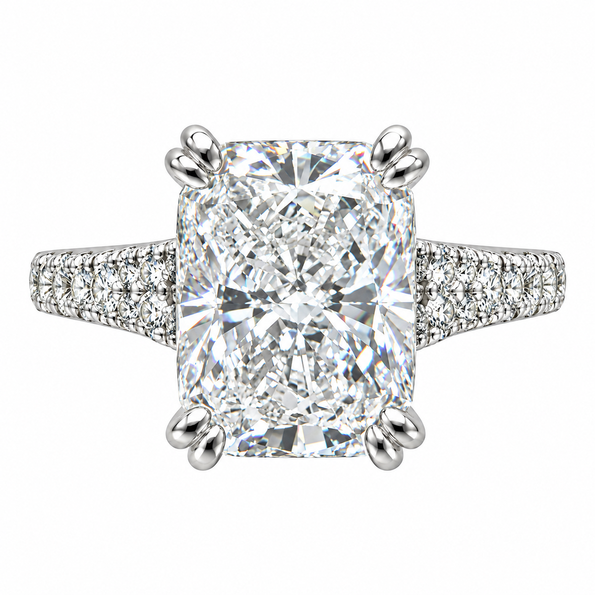 5 Carat Elongated Cushion Cut Lab Grown Diamond Ring
