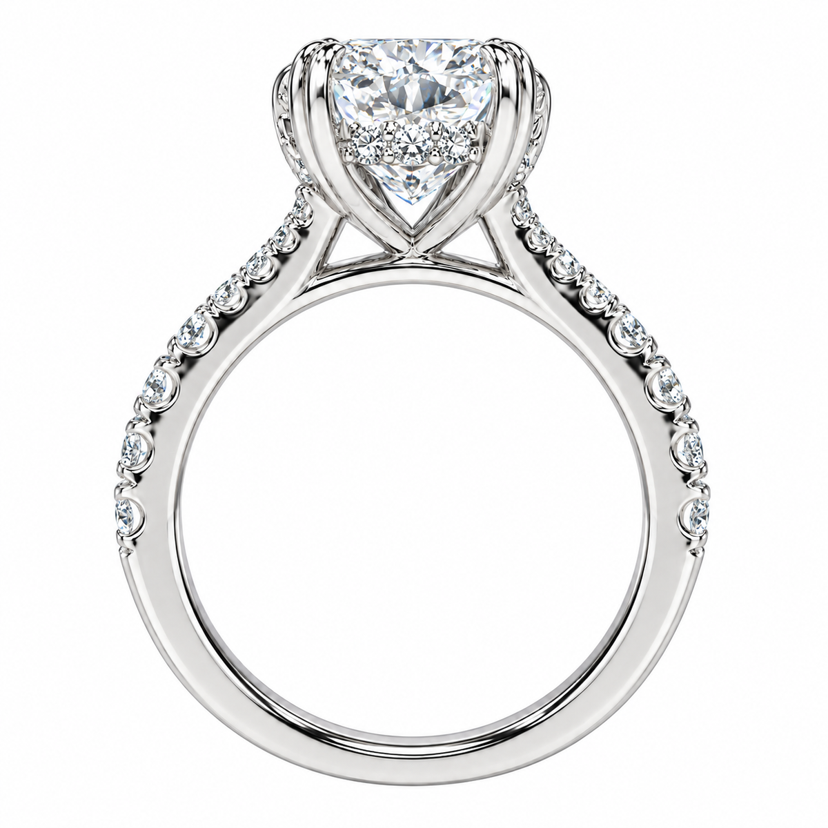 5 Carat Elongated Cushion Cut Lab Grown Diamond Ring